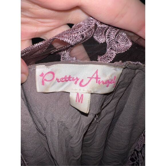 Vintage Silk Butterfly Fairy Princess Floral Top/Mini Dress - Picture 12 of 13